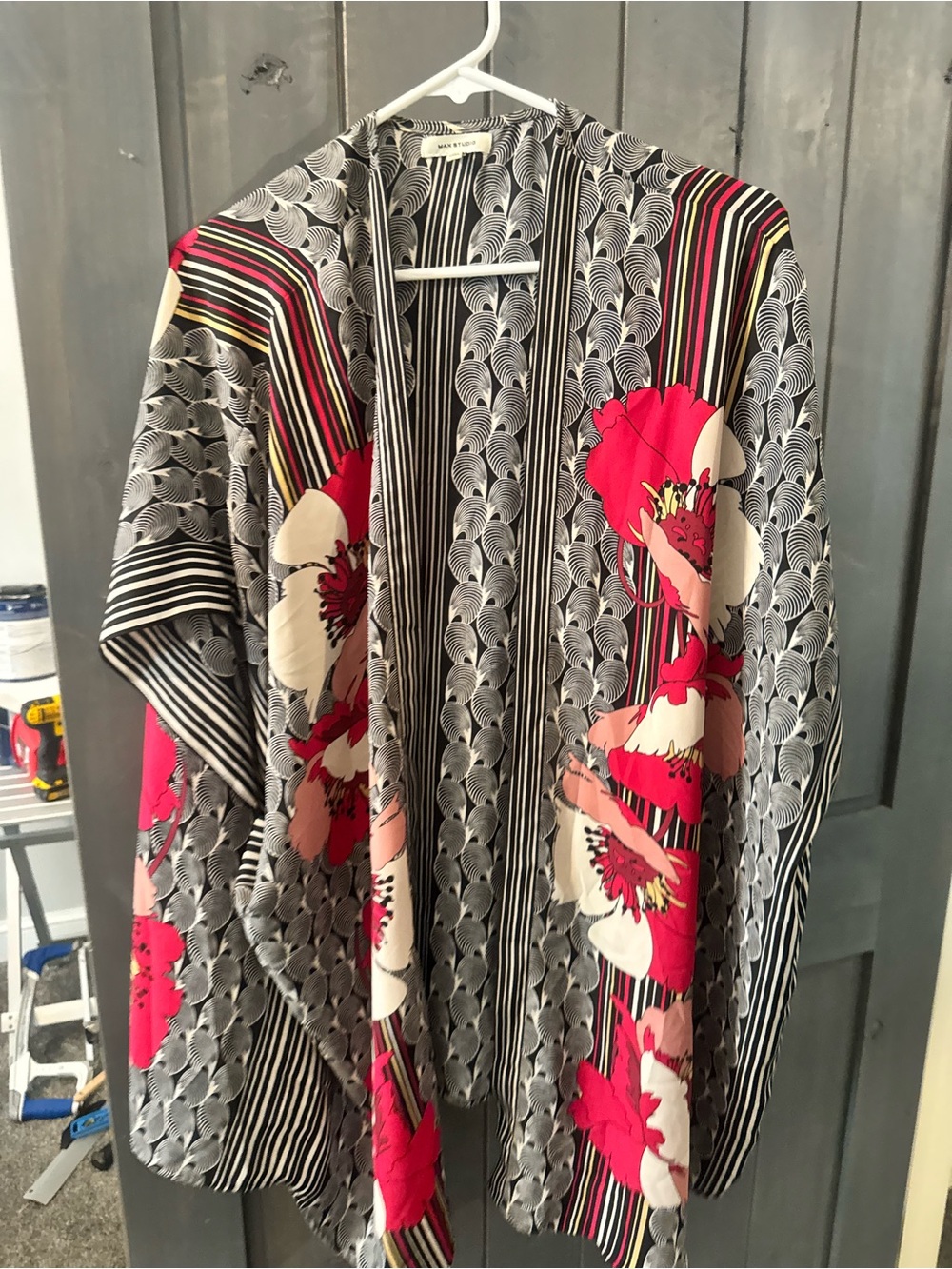 Pants & Kimono Full Outfit! Max Studio Open-Front Kimono + Flowy Pants